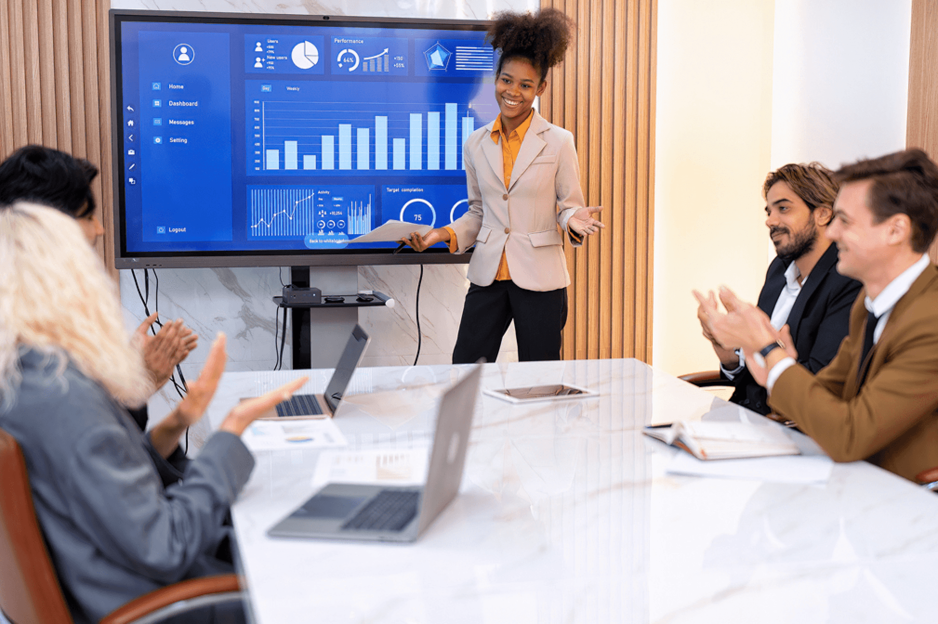 Partners hero — team meeting