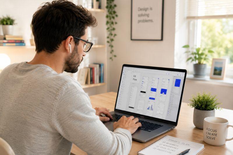Freelancer comparing umbrella company vs limited company while working from home
