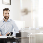 Man sitting at desk in office