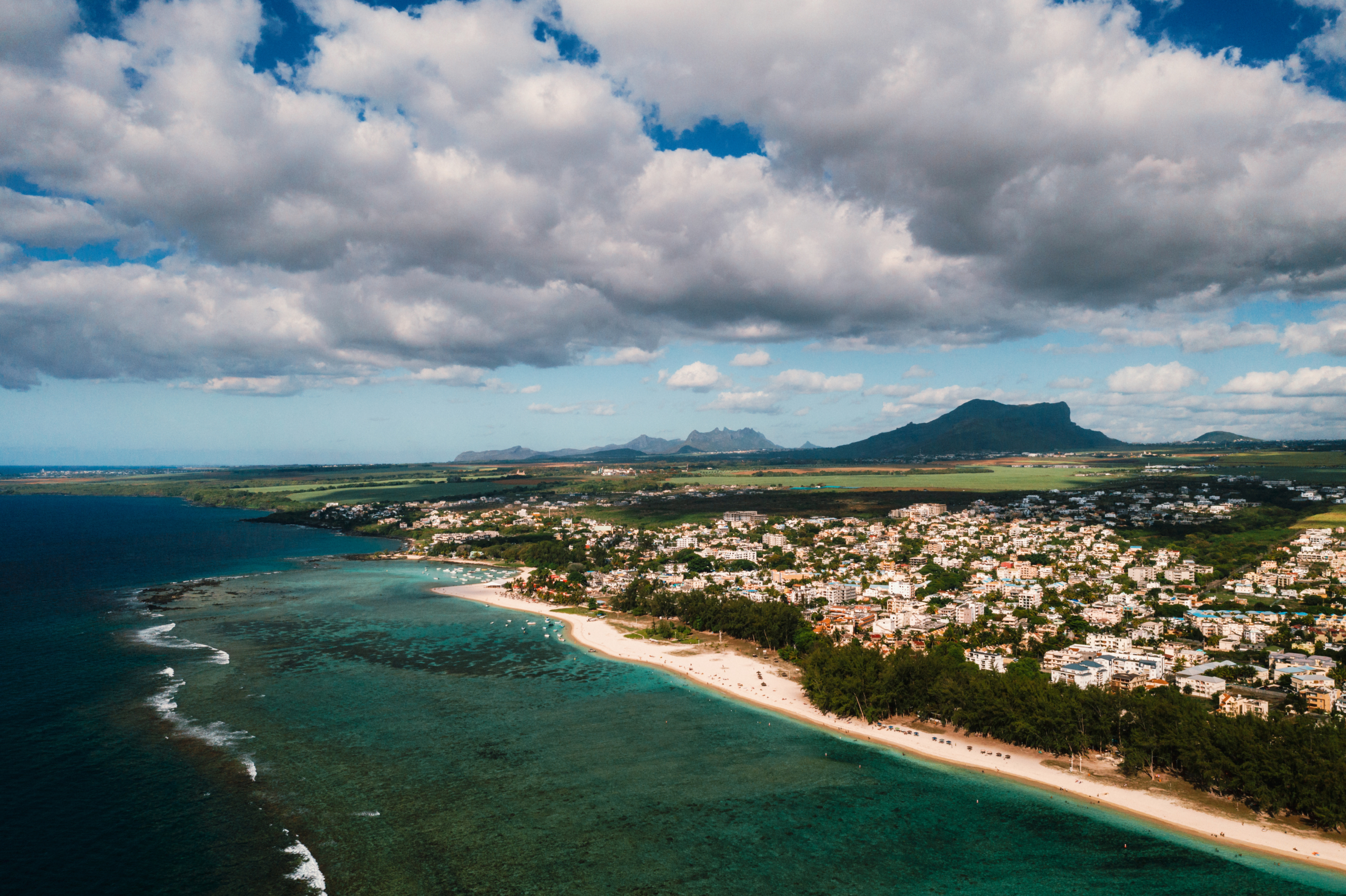 Beautiful beach of the island of Mauritius